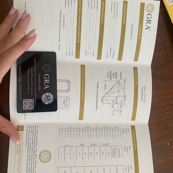 5 carat emerald cut moissanite diamond gemstone - Picture 6 of 7